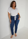 Tie Front Stretch Knit Top