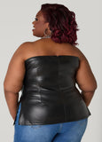 Faux Leather Tube Top