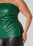 Faux Leather Tube Top