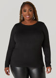 Plus Size Long Sleeved Jersey Tee