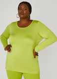 Plus Size Basic Long Sleeved Jersey Tee