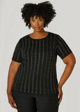 Plus Size Crystal Stretch Cotton Tee
