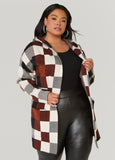 Plaid Hooded Cardigan