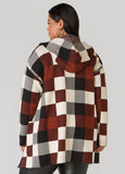 Plaid Hooded Cardigan