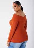 Off The Shoulder Ribbed Sweater