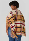 Fringed Plaid Poncho