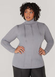 Plus Size Ribbed Turtleneck Sweater