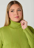 Ribbed Knit Turtleneck Sweater