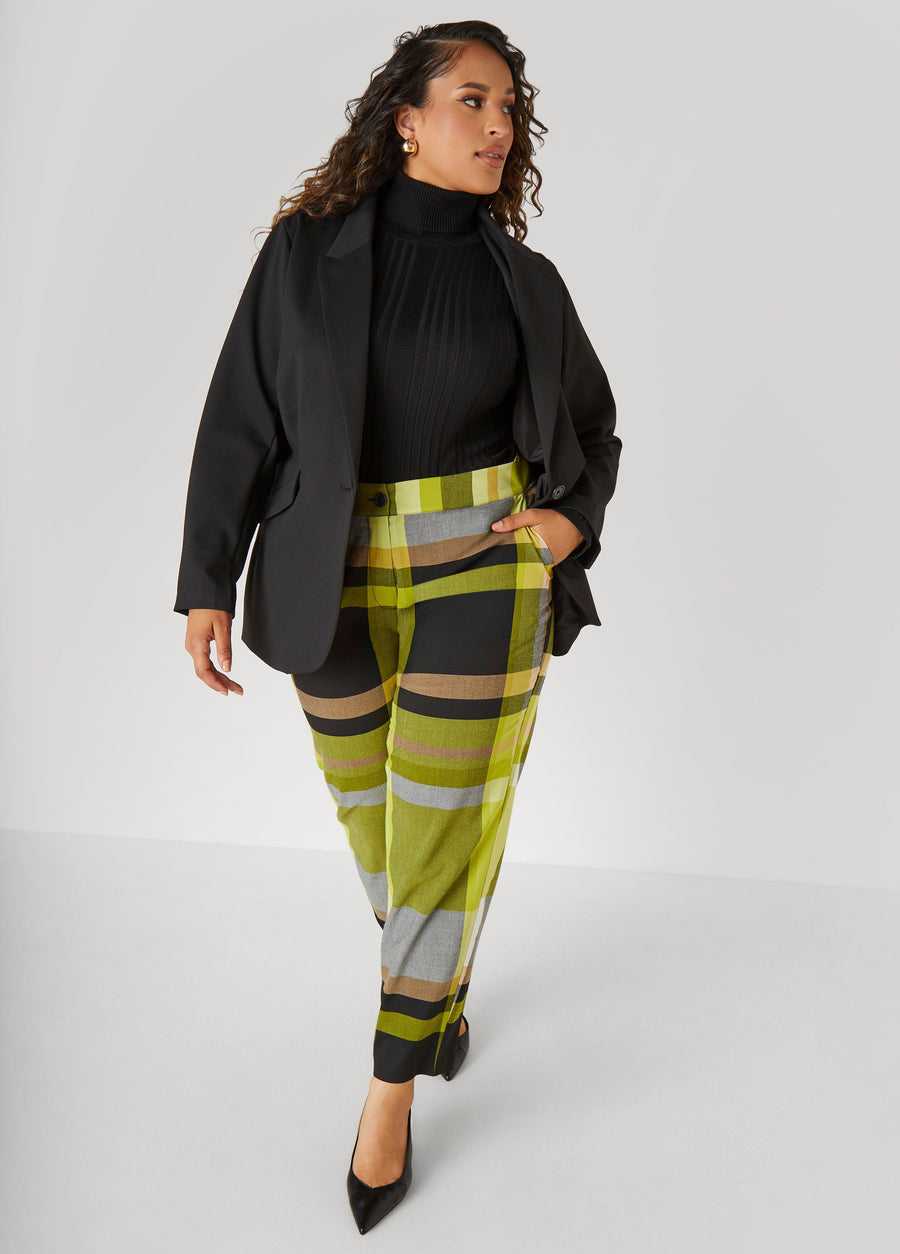 Classic Plus Size Fitted Ribbed Knit Turtleneck Sweater