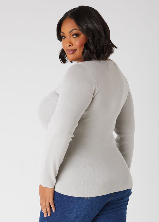 Crystal Cutout Sweater