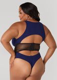 Mesh Corset Paneled Bodysuit