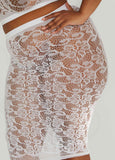 Two Piece Lace Lingerie Skirt Set