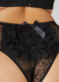 Ruffled Lace Crotchless Hipsters