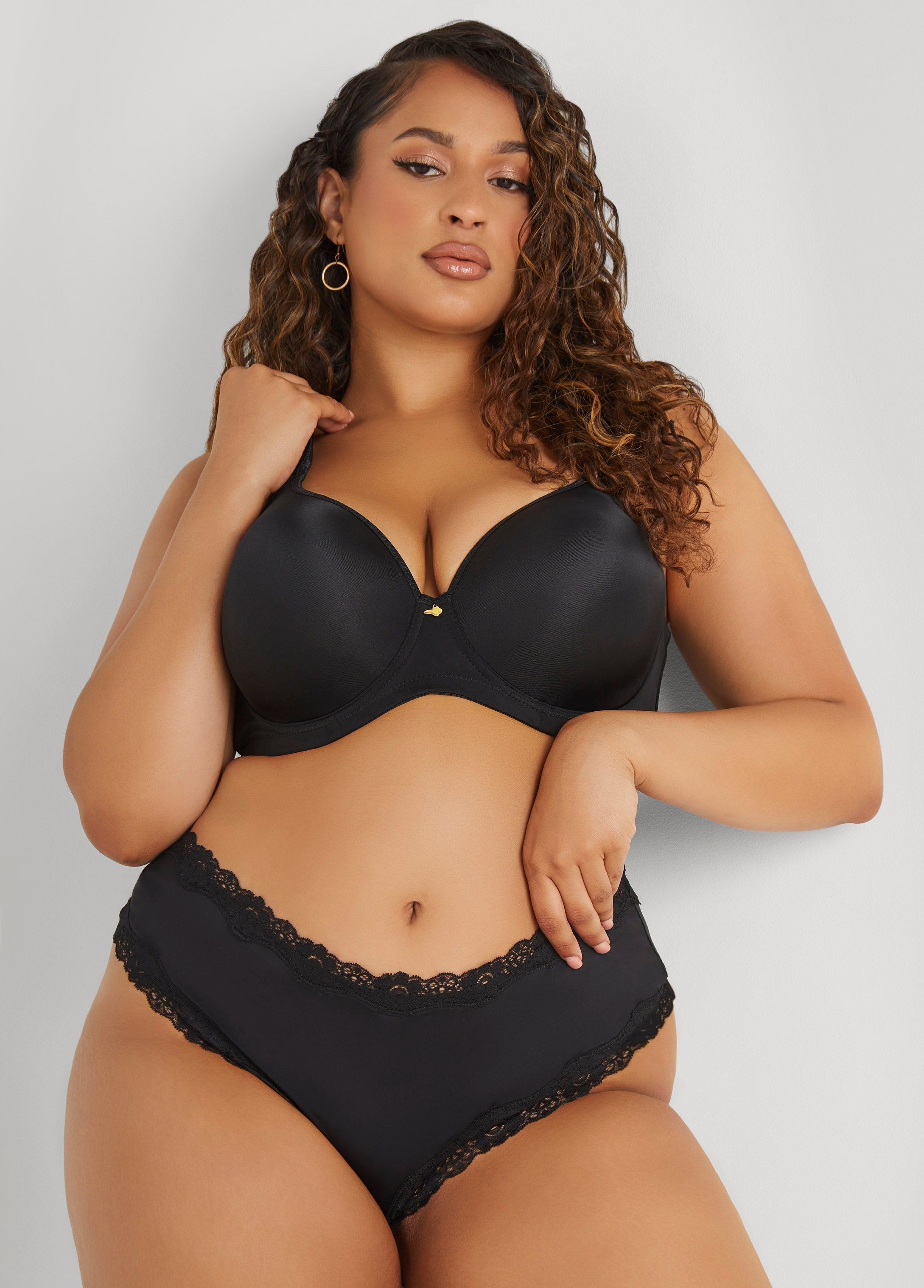 Plus Size Lace Up Hipsters
