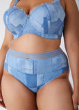 Denim Sheer Waist Brief Panty