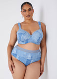 Denim Sheer Waist Brief Panty