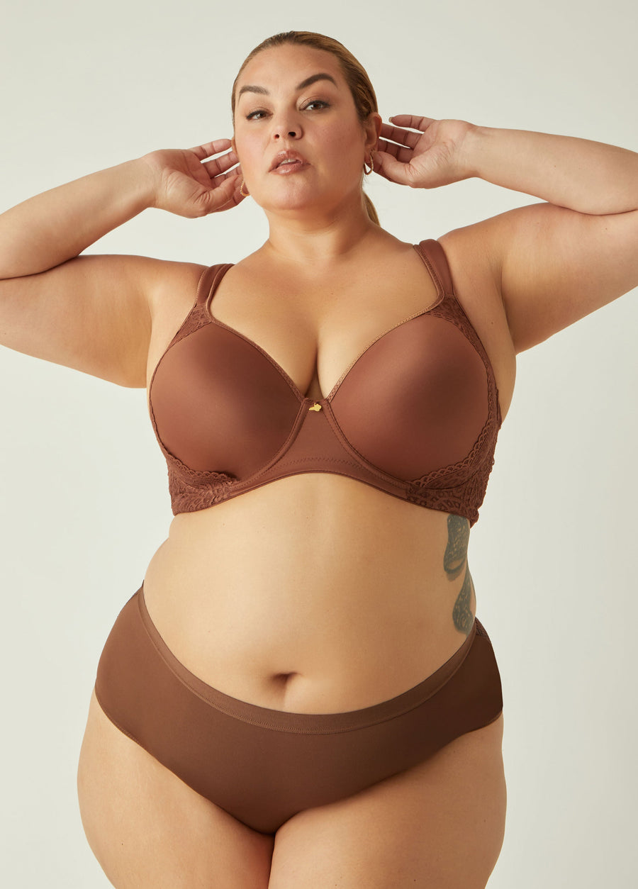 Plus Size Sexy Lingerie Hipster Plus Size Light Control Lace Briefs