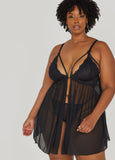 Mesh And Lace Babydoll Set