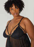 Mesh And Lace Babydoll Set