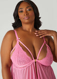 Lace And Mesh Babydoll Set