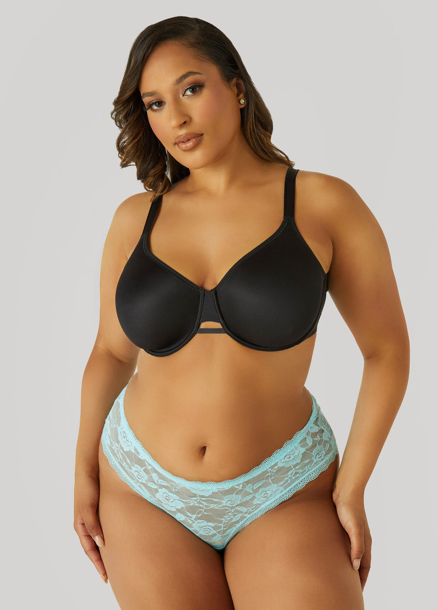 Plus Size Crotchless Lace Hipsters