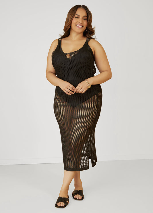 Open Knit Cover Up Dress