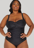 Betsey Johnson Gathered Swimsuit