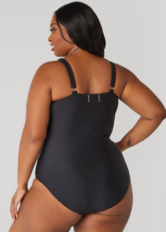 Betsey Johnson Gathered Swimsuit
