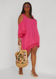 Beach Break Crochet Trim Cover Up