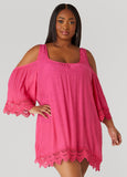 Beach Break Crochet Trim Cover Up