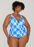 Plus Size Raisins Curve Tanzania Tankini Top