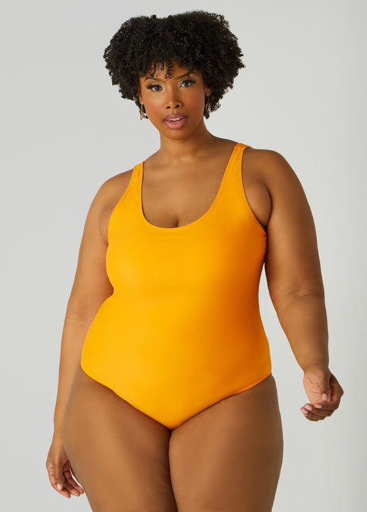 Plus Size Nicole Miller Neon Swimsuit