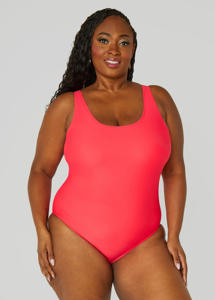 Plus Size Nicole Miller Scoop Neck Swimsuit