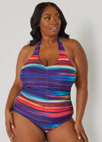 Noon Swim Striped Swimsuit