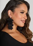 Chiffon And Crystal Earrings