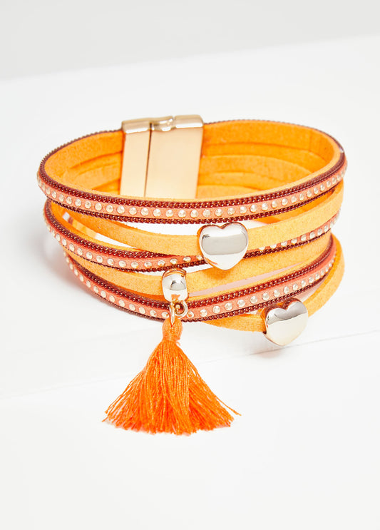 Faux Suede Studded Bracelet
