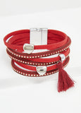 Trendy Suede Wrap Bracelet Studded Bracelet Fashion Jewelry
