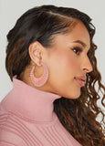 Faux Suede Hoop Earrings