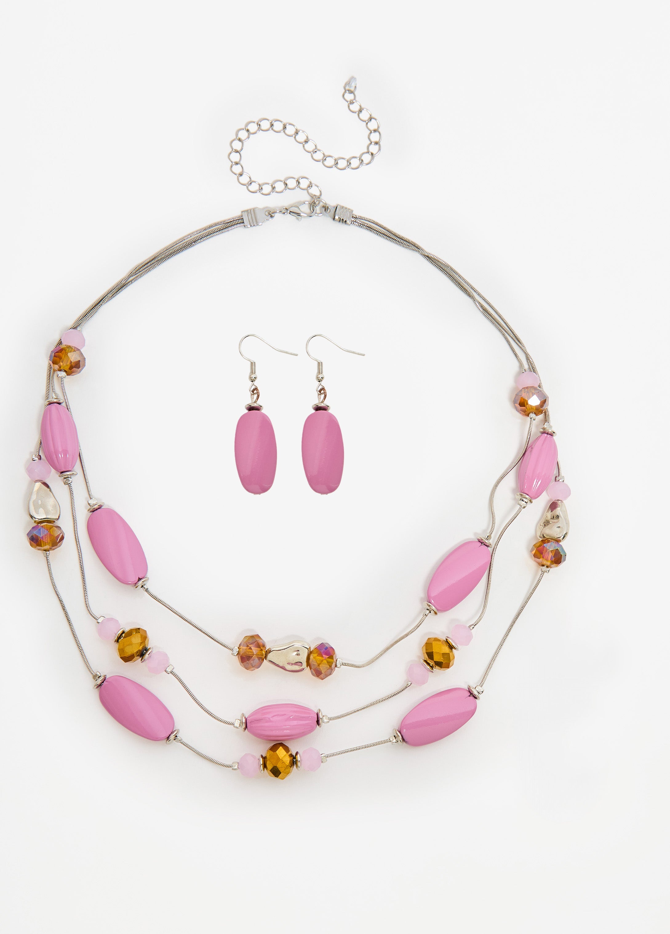 Beaded Layered Necklace Set