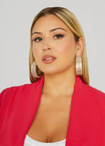 Pave Crystal Stacked Hoop Earrings
