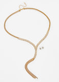 Tasseled Crystal Necklace Set