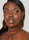 Gold Tone Bamboo Earrings