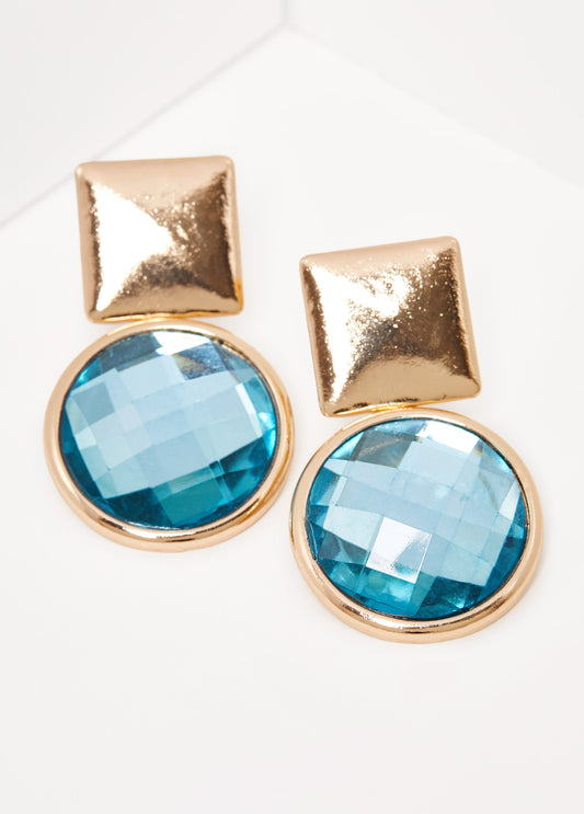 Crystal Drop Clip On Earrings