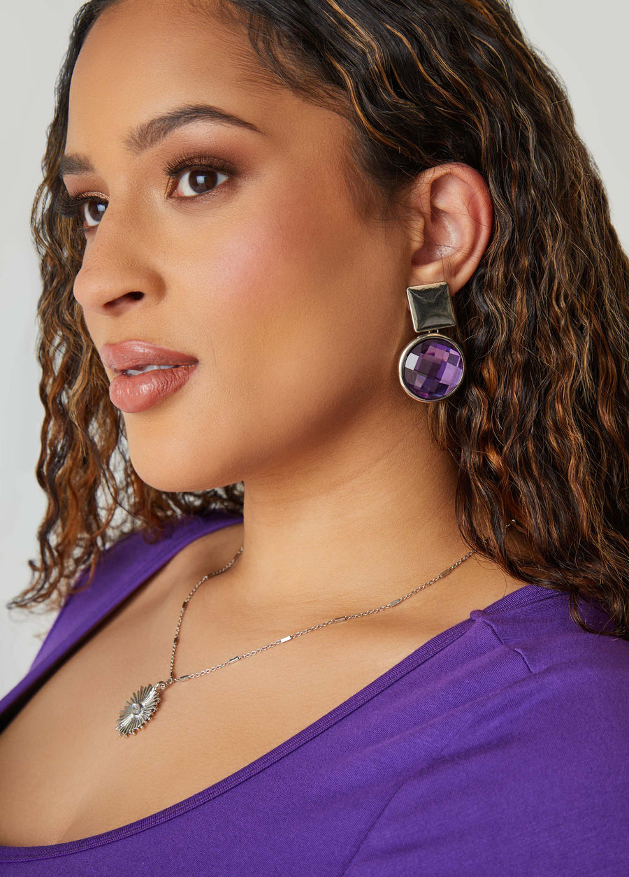 Crystal Clip On Earrings