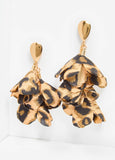 Animal Print Petal Earrings