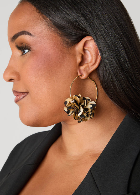 Animal Print Hoop Earrings