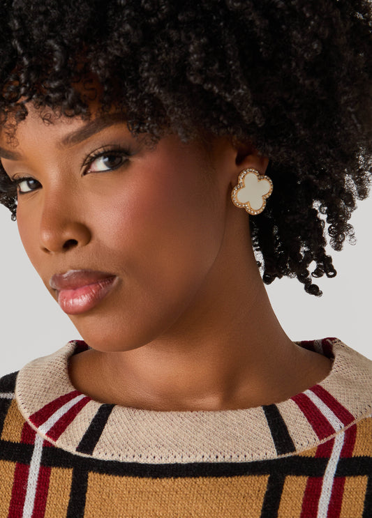 Clover Clip On Earrings