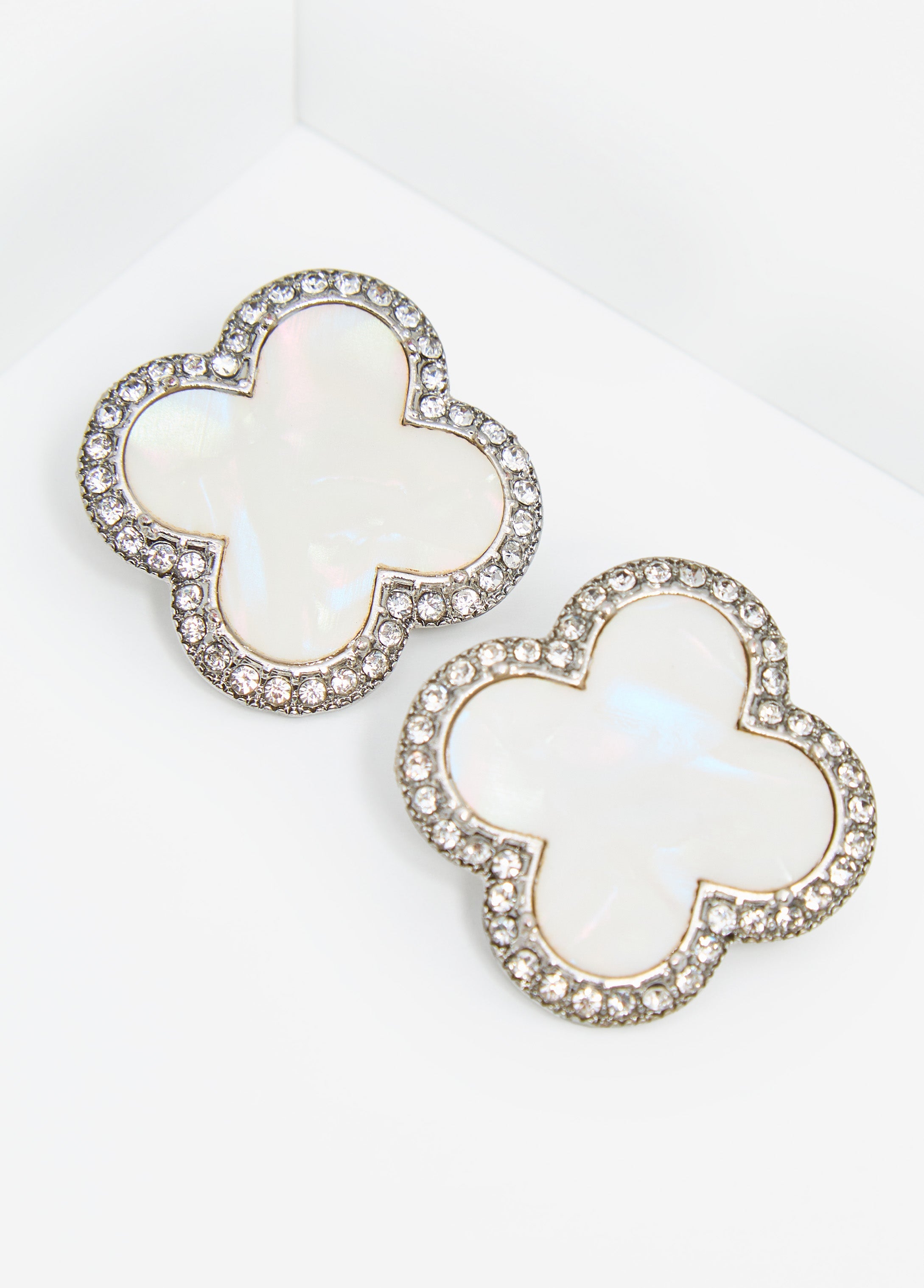 Clip On Clover Earrings