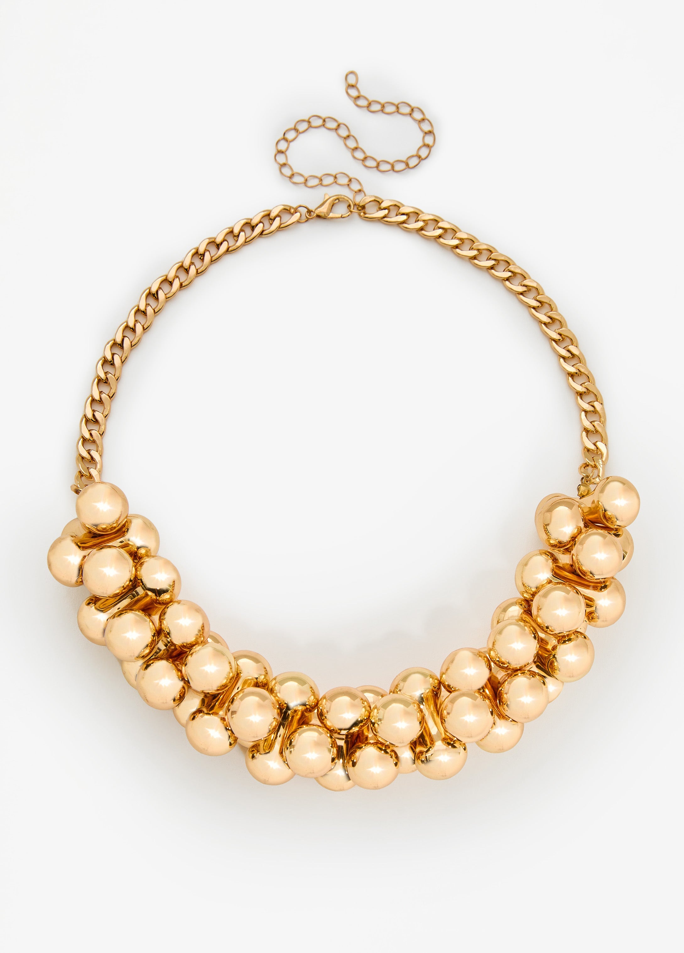 Beaded Gold Tone Necklace Set