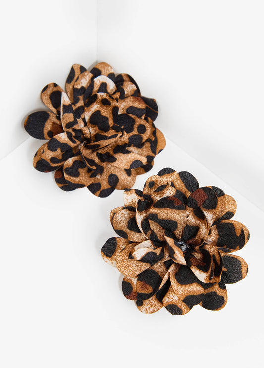 Animal Flower Clip On Earrings